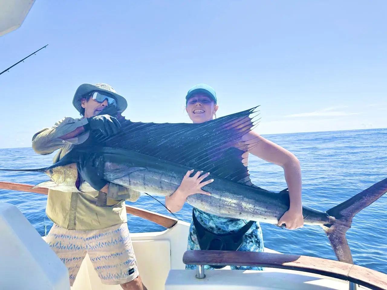 Aggressive Seychelles Sailfish charging a pink stickbait at African Banks